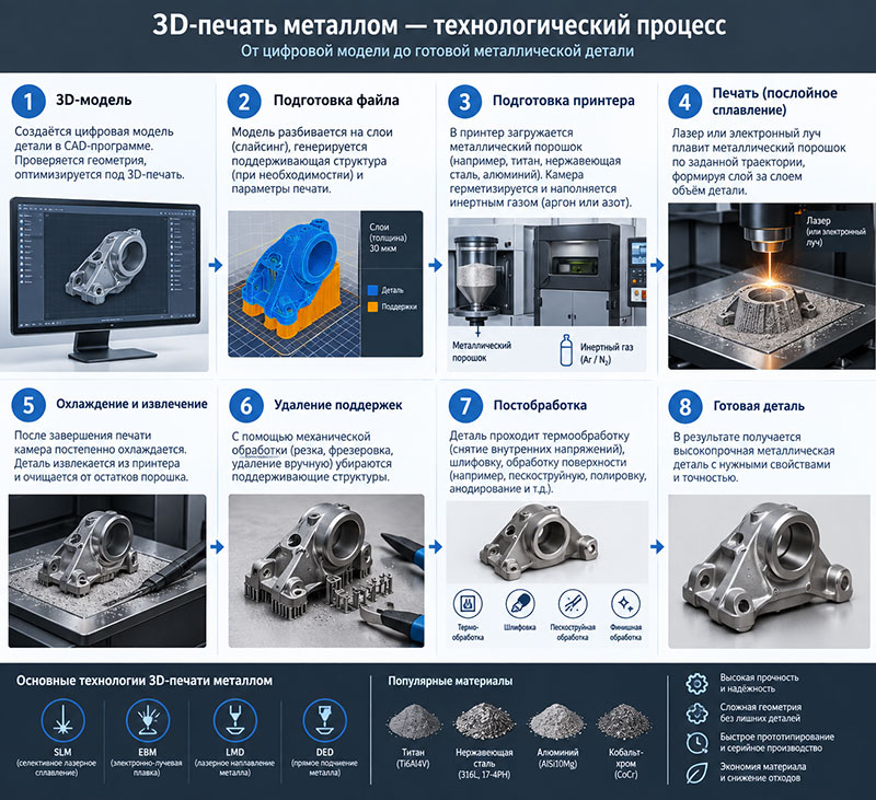 3D-печать металлом - технологический процесс